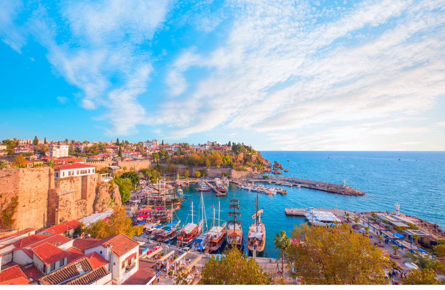 Antalya old harbour and marina